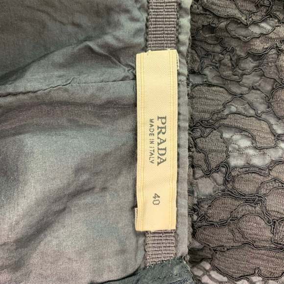 PRADA Black Slate Cotton Blend Pencil Skirt - Picture 4 of 6